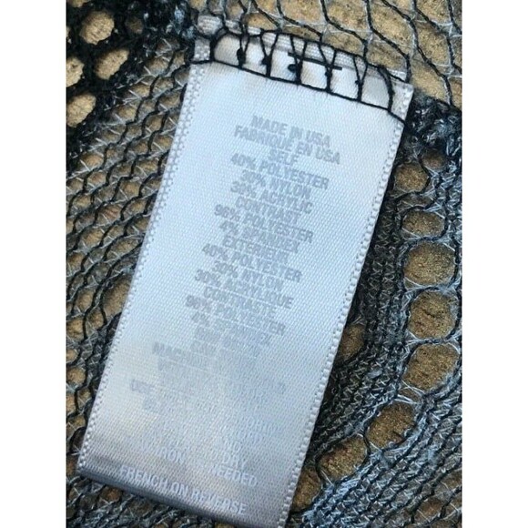 Sparkle & Fade Open Weave Cardigan Silver Black Open Front Medium Stripes - Picture 7 of 7